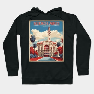 Buenos Aires Argentina Vintage Tourism Poster Hoodie